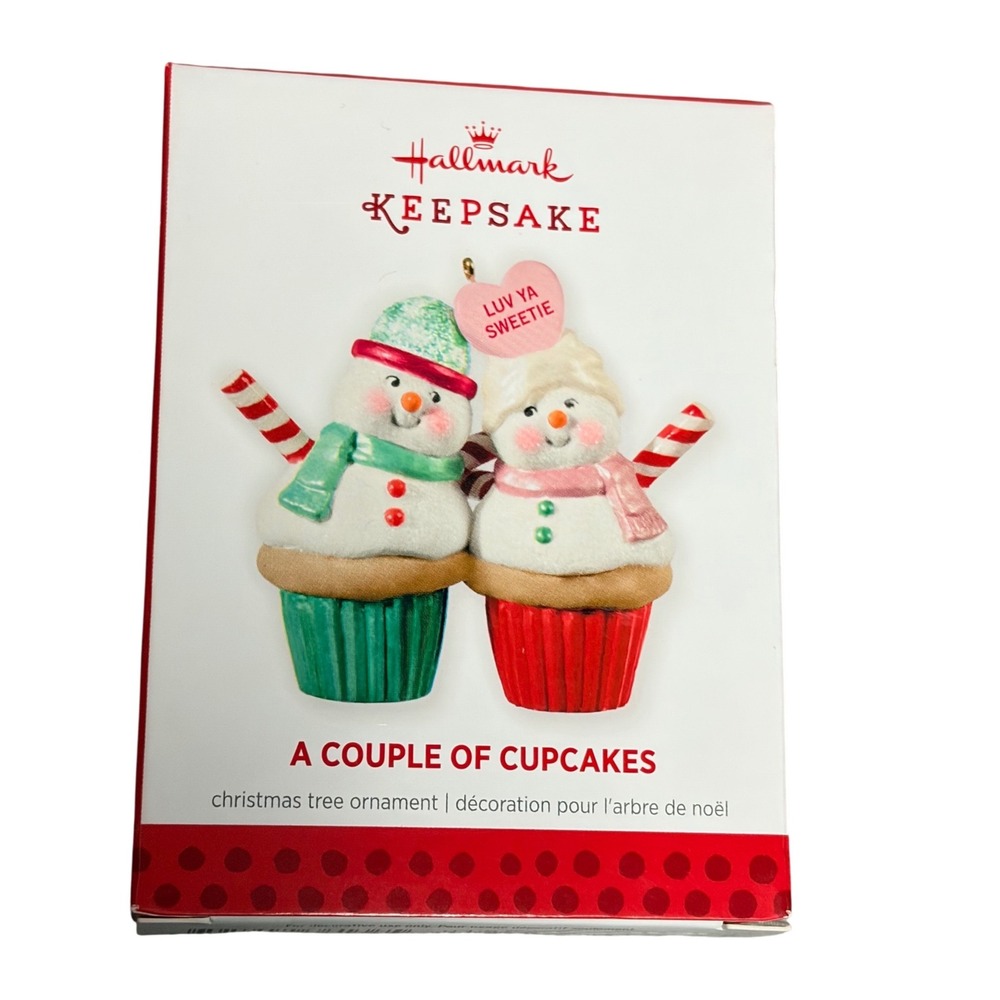 Hallmark Keepsake A Couple of Cupcakes Snowman Christmas Ornament Nina
